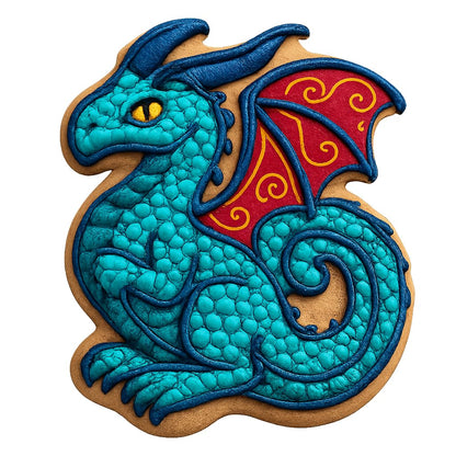 Mystic Dragon Cookie Cutter - 4x3.2" Fantasy Kitchen Baking Tool