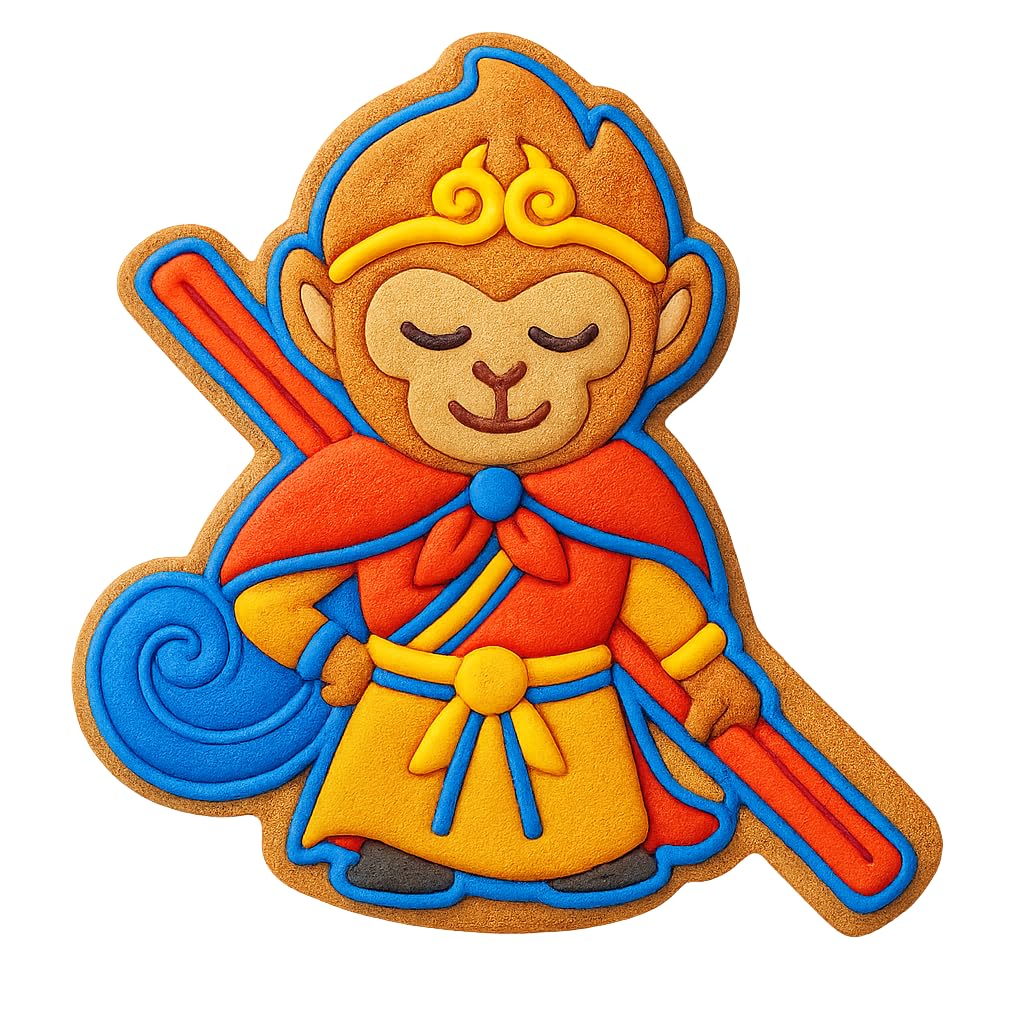 Sun Wukong Monkey King Warrior Cookie Cutter - 4x3.5" Fun Creative Baking Design
