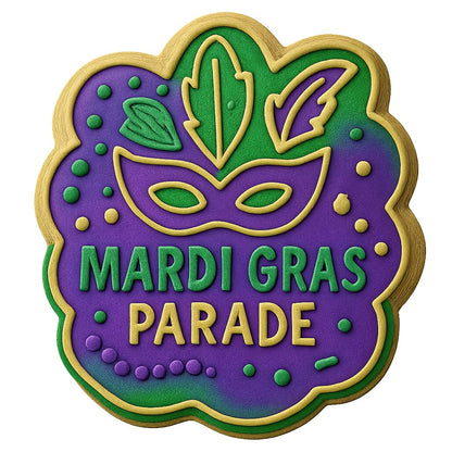 Mardi Gras Parade Mask Cookie Cutter - 4x4" Fun Party Baking Design Set