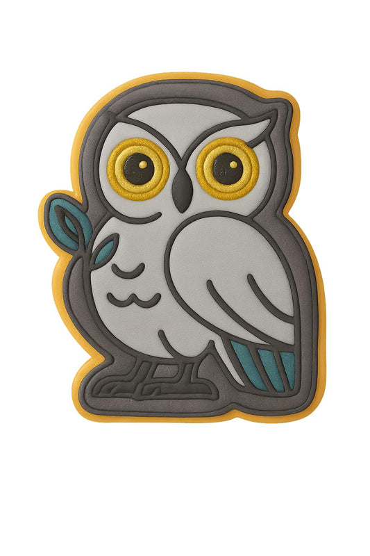 Athena's Owl Cookie Cutter - 4x3.12" Premium Baking Design Kitchen Tool