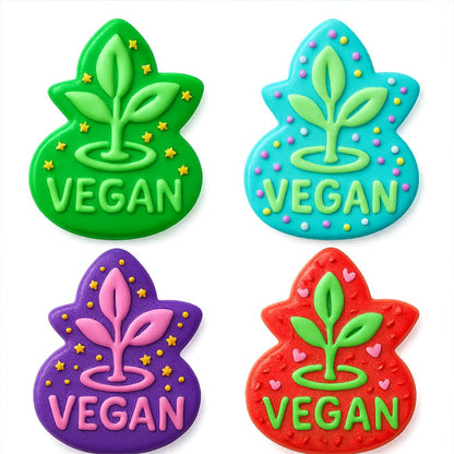 Mighty Gadget Vegan Leaf Cookie Cutter & Stamp - 4x3.28" Nature-Inspired Design for Plant-Based Baking (Random Color)