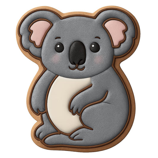 Curious Koala Cookie Cutter - 4x3.1" Fun Baking Design for Kids