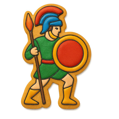 Achilles Warrior Cookie Cutter - 4x2.7" Premium Kitchen Baking Design