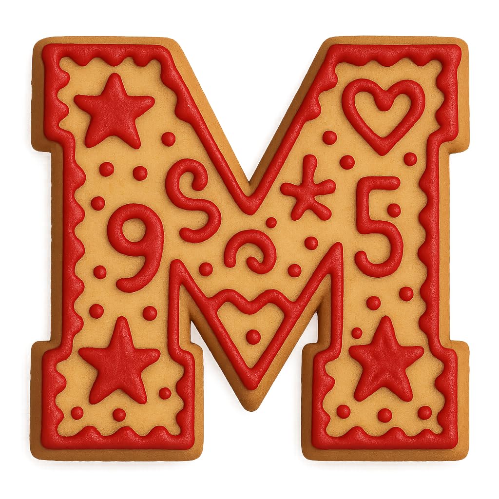 3" Varsity Letter M Cookie Cutter