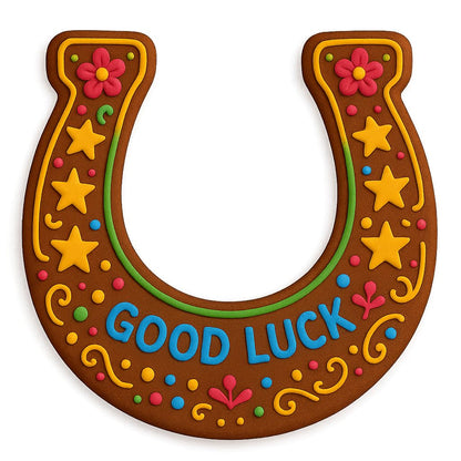 Horseshoe Cookie Cutter & Stamp Set (4x4") - Lucky Baking Tool for Western and Rustic Themes