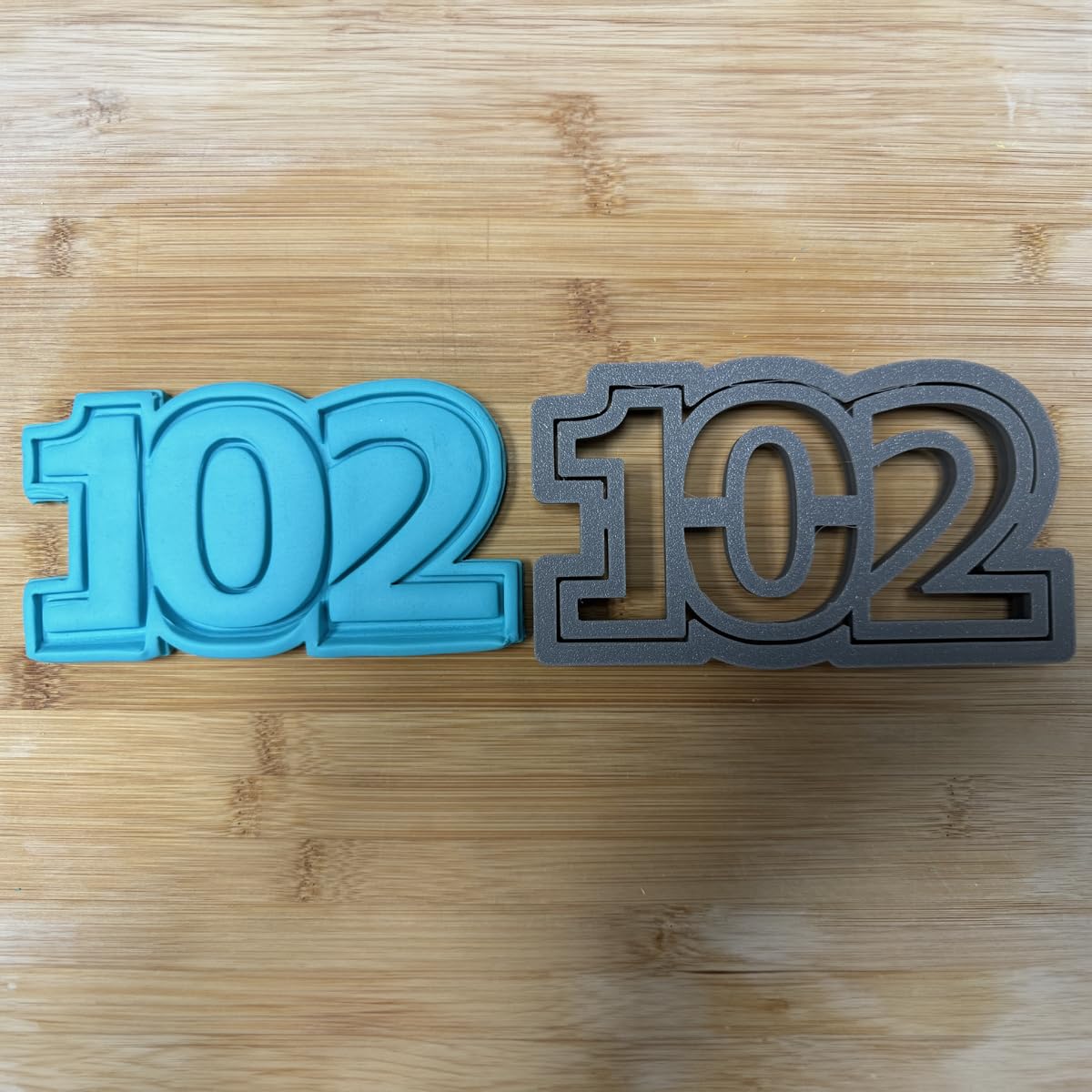 102 cookie cutter - Perfect for Milestone Celebrations (3x5.5") Made in the USA by Mighty Gadget