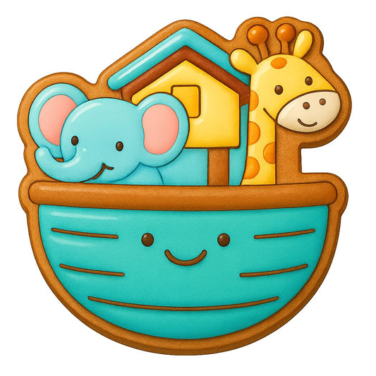 Kawaii Noah's Ark Animal Cookie Cutter Style 3 - 4x3.9" Fun Kids Baking Set