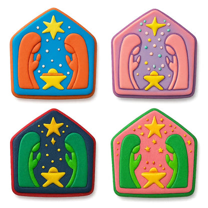 Nativity Scene Cookie Cutter - 4x3.8" Holiday Baking Fun Kitchen Tool