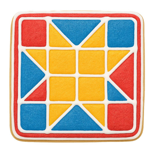 Geometric Quilt Block Cookie Cutter - 4x4" Premium Baking Tool