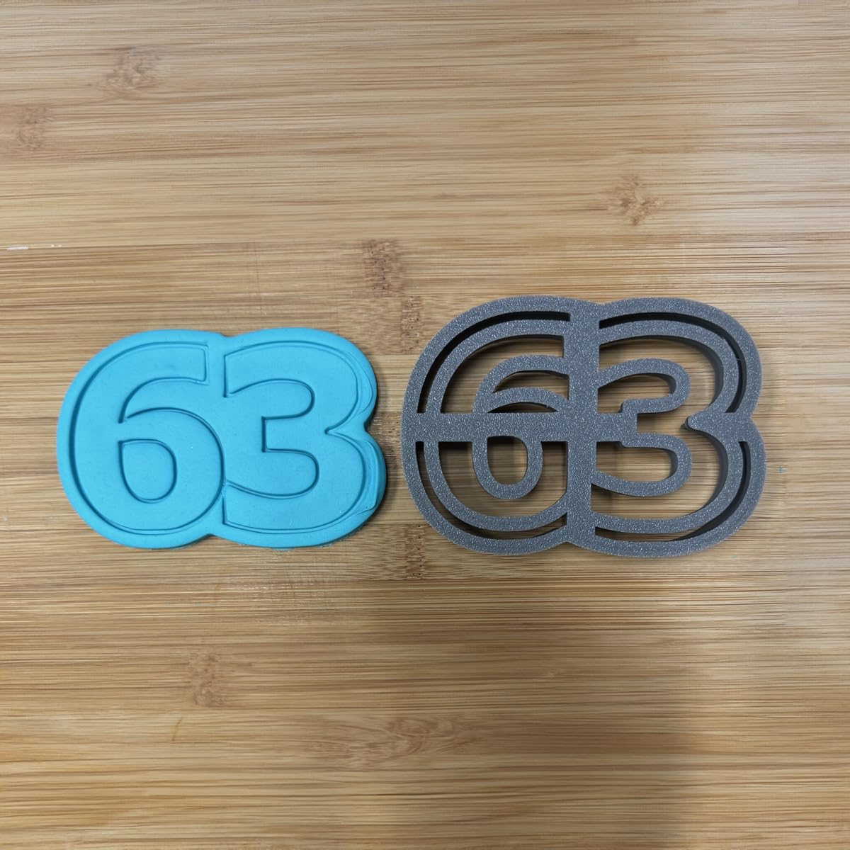 63 cookie cutter - Perfect for Milestone Celebrations (3x4") Made in the USA by Mighty Gadget