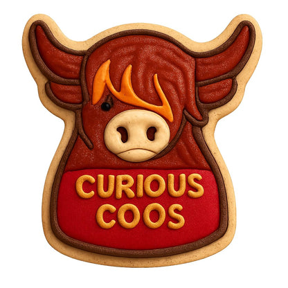 Curious Coos Highland Cow Cutter - 4x3.2" Premium Kitchen Tool