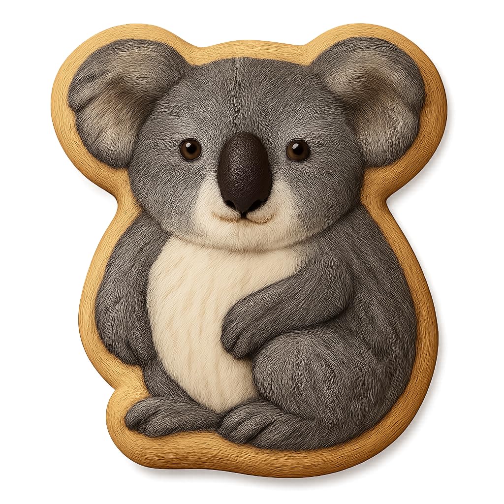Curious Koala Cookie Cutter - 4x3.1" Fun Baking Design for Kids