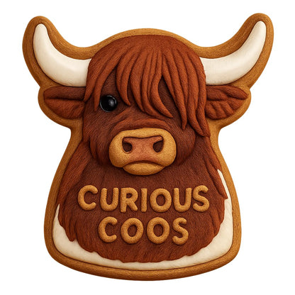 Curious Coos Highland Cow Cutter - 4x3.2" Premium Kitchen Tool