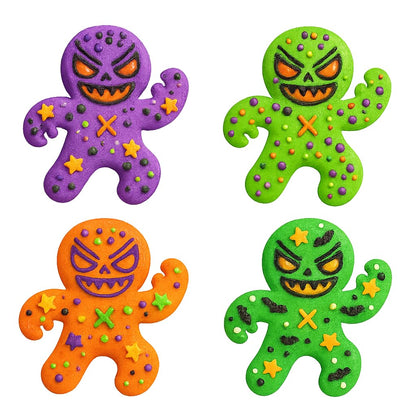 Mighty Gadget Monster Gingerbread Man Cookie Cutter & Stamp - 4x3" Spooky Fun for Halloween Baking (Random Color)