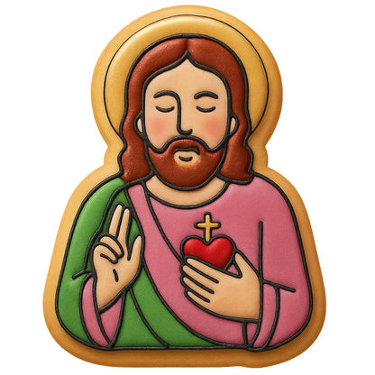 Divine Savior Jesus Cookie Cutter - 4x2.9" Creative Baking Design Set