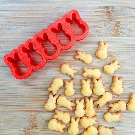 Mini Easter Bunny Cookie Cutter, 1" Made in USA by Mighty Gadget (5 bunny)