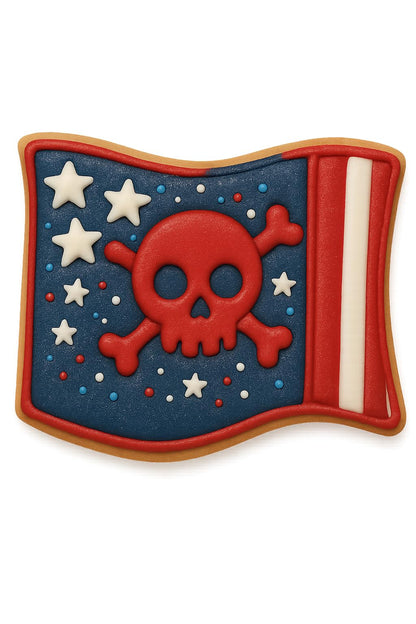 Pirate Flag Cookie Cutter - 4x3.38 Inches, Perfect for Nautical and Pirate-Themed Baking