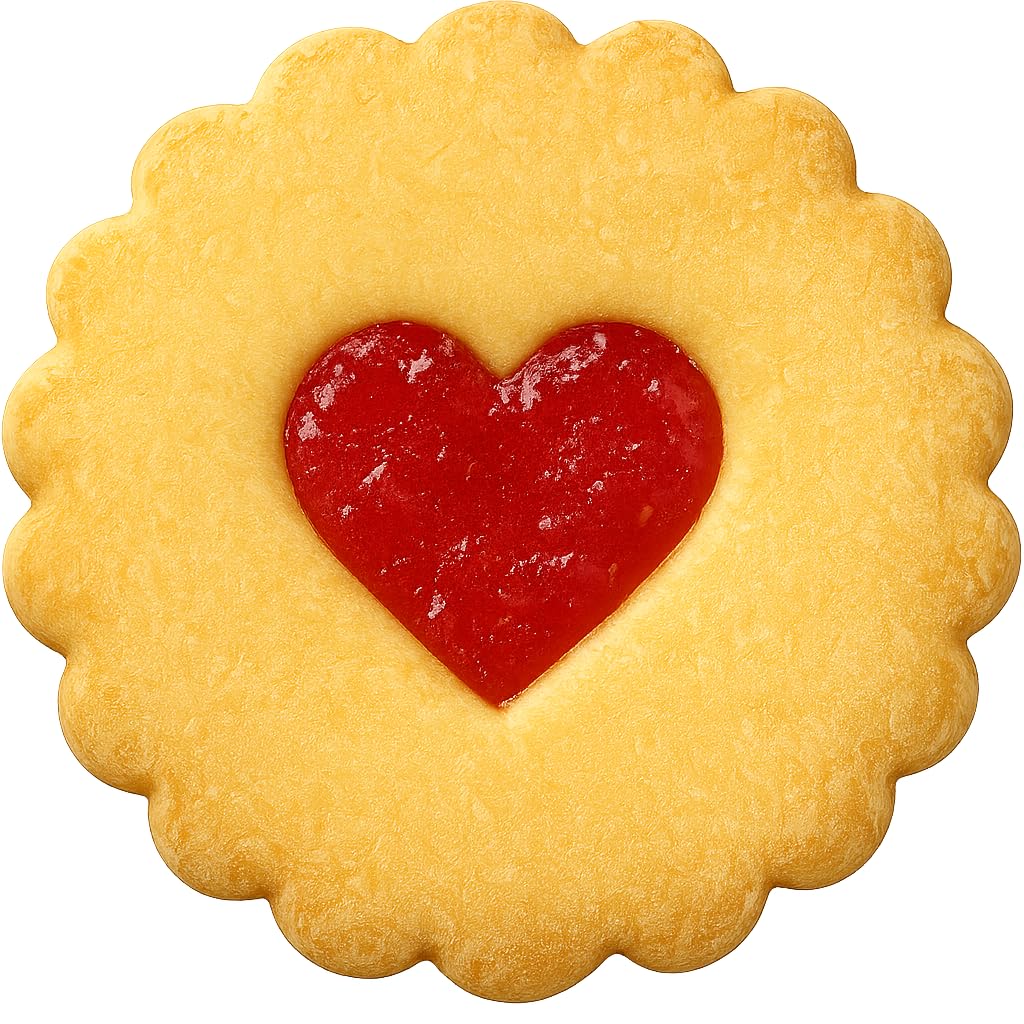 Round Scalloped Heart Linzer Cookie Cutter-4x4" Creative Baking Fun