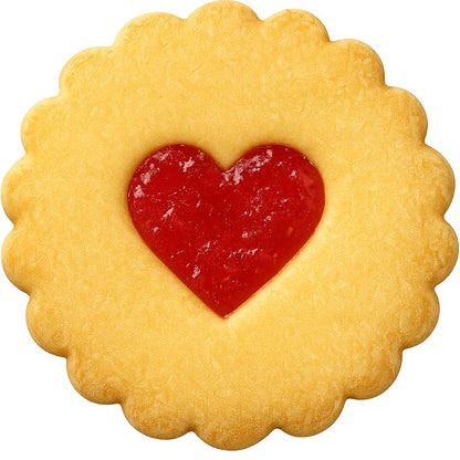 Round Scalloped Heart Linzer Cookie Cutter-4x4" Creative Baking Fun