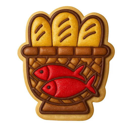 Biblical Loaves & Fishes Cookie Cutter Style 3 - 4x3.44" Quality Party Tool