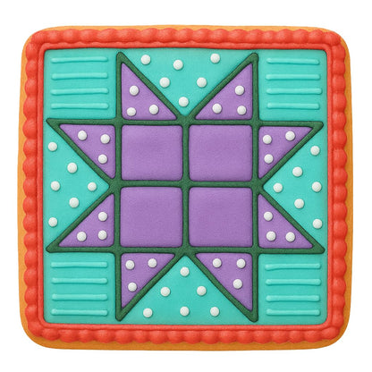 Geometric Quilt Block Cookie Cutter - 4x4" Premium Baking Tool