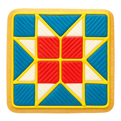 Geometric Quilt Block Cookie Cutter - 4x4" Premium Baking Tool