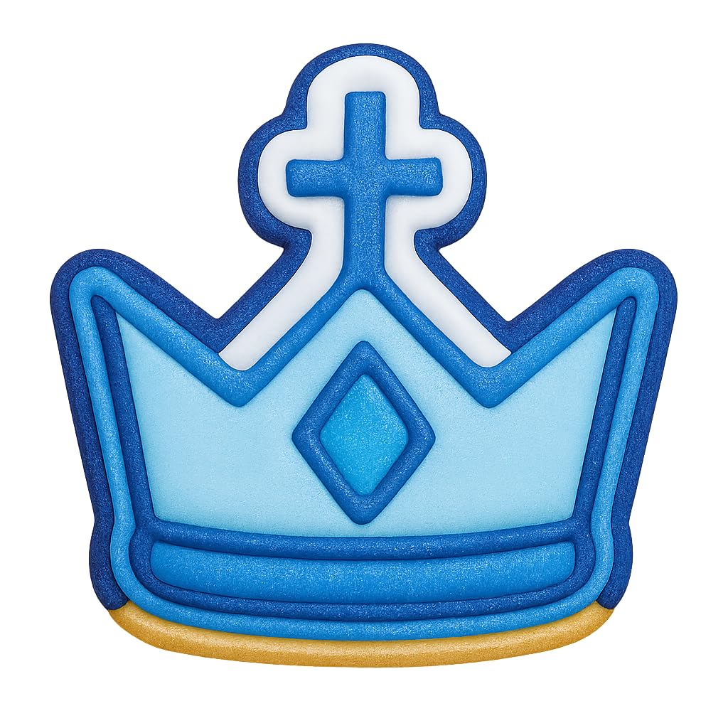 Royal Cross Crown Cookie Cutter - 4x3.6" Creative Kitchen Baking Tool