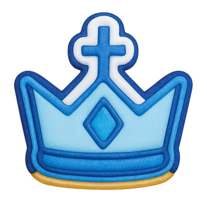 Royal Cross Crown Cookie Cutter - 4x3.6" Creative Kitchen Baking Tool
