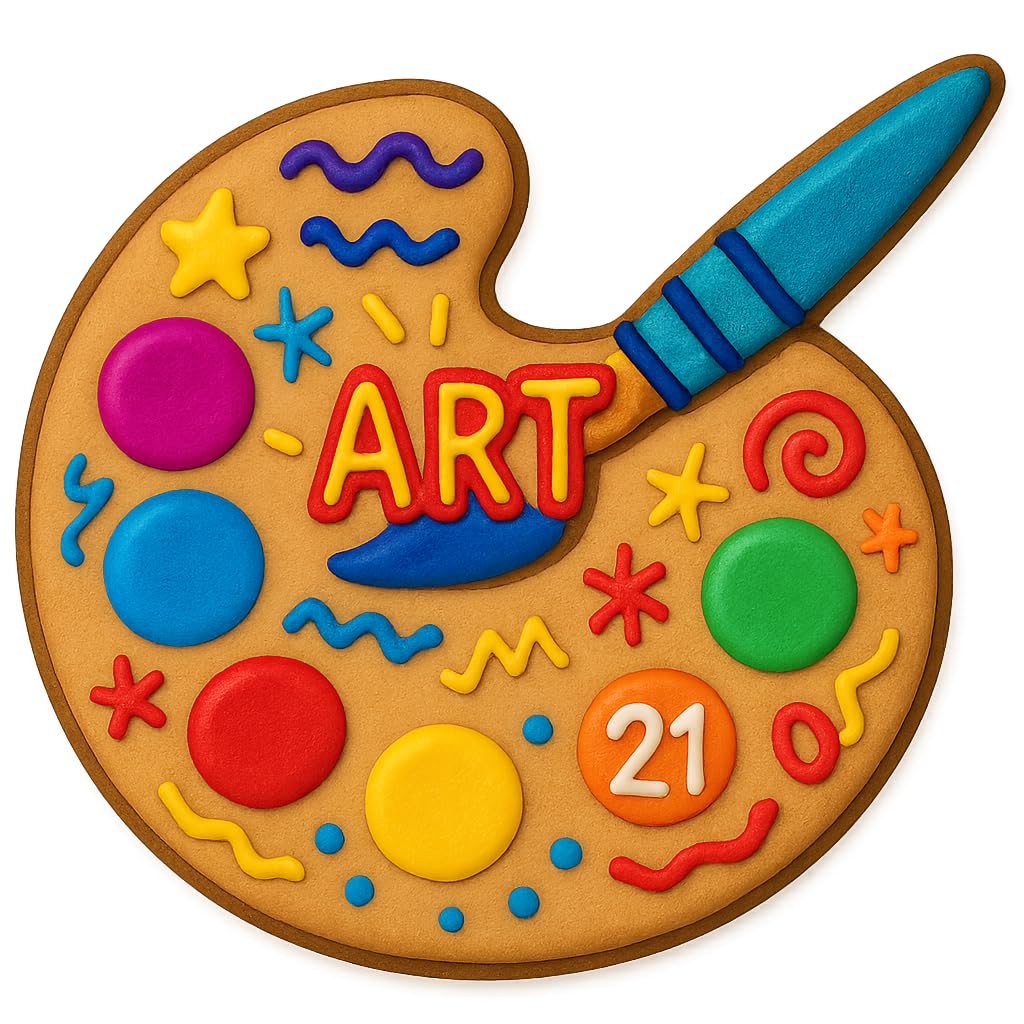 Paint Palette Cookie Cutter & Stamp 4x3.29" for Baking Fondant Clay Embosser