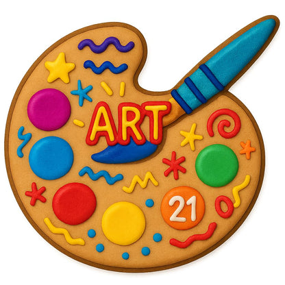 Paint Palette Cookie Cutter & Stamp 4x3.29" for Baking Fondant Clay Embosser