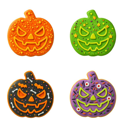 Mighty Gadget Jack-O'-Lantern Cookie Cutter & Stamp - 4x3.6" Spooky Design for Halloween Treats (Random Color)