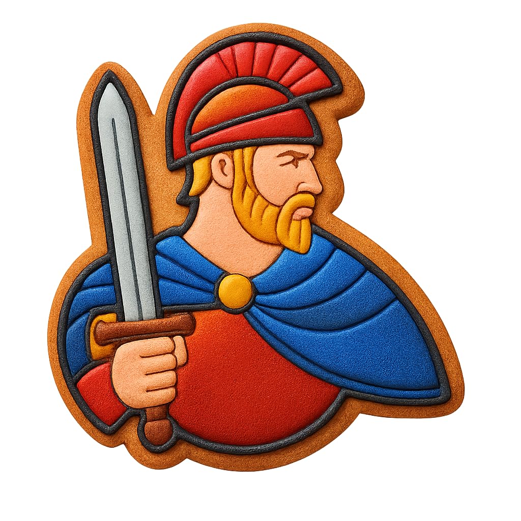 Beowulf Epic Hero Cookie Cutter - 4x3.6" Quality Baking Creative Design