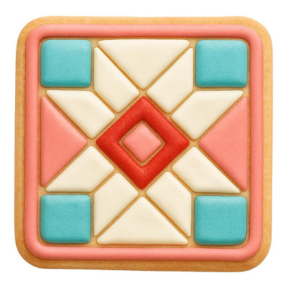Crafty Quilt Block Cookie Cutter - 4x4" Premium Geometry Baking Tool