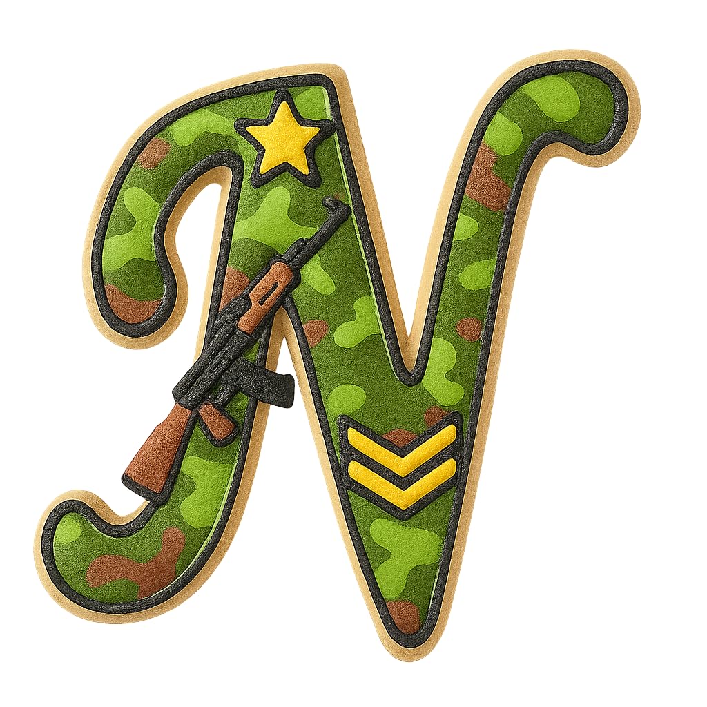 Cursive Letter N Cookie Cutter
