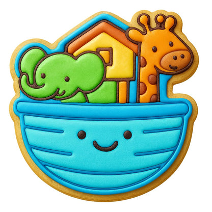 Kawaii Noah's Ark Animal Cookie Cutter Style 3 - 4x3.9" Fun Kids Baking Set