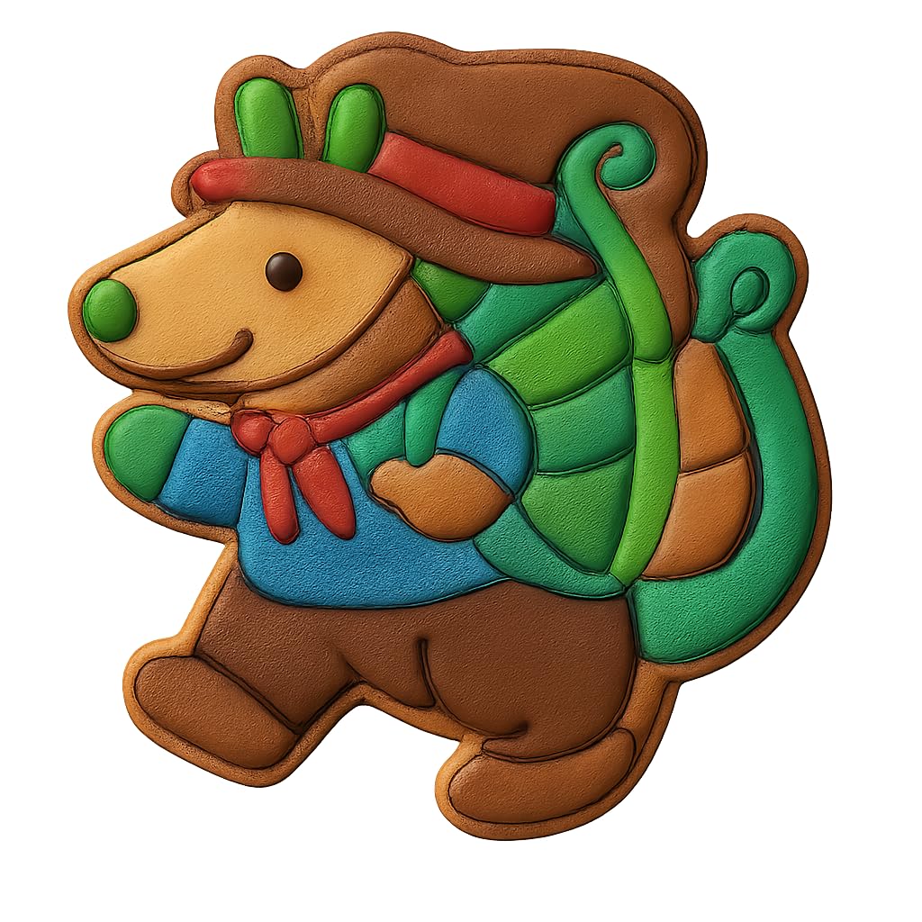 Adventurous Armadillo Cookie Cutter - 4x3.5" Fun Baking Design