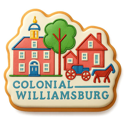 Colonial Williamsburg Scene Cookie Cutter - 4x3.8" Premium Kitchen Design