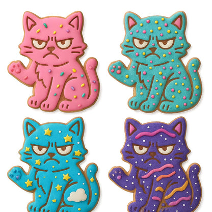 Mighty Gadget Street Cat Cookie Cutter & Stamp - 4x3.69" "Fun Shape" for Kids Baking (Random Color)