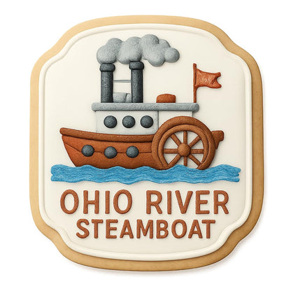 Ohio River Steamboat Cookie Cutter - 4x3.2" Premium Baking Design