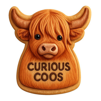 Curious Coos Highland Cow Cutter - 4x3.2" Premium Kitchen Tool
