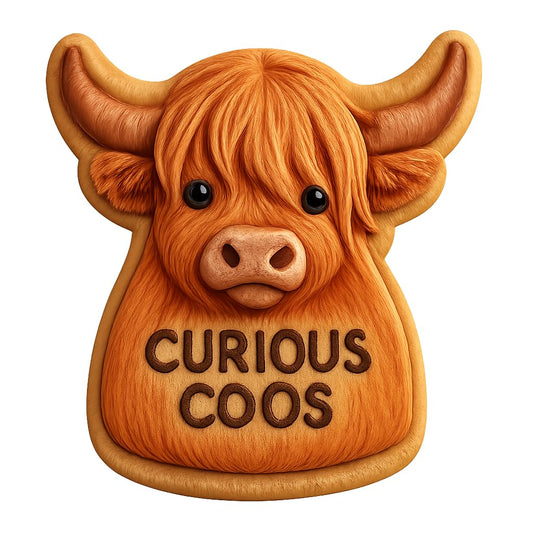 Curious Coos Highland Cow Cutter - 4x3.2" Premium Kitchen Tool