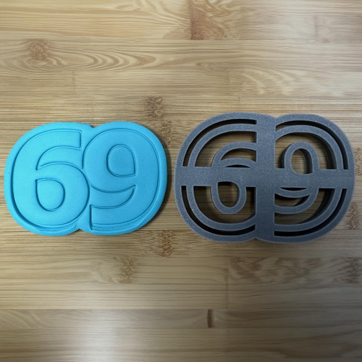 69 cookie cutter - Perfect for Milestone Celebrations (3x4.25") Made in the USA by Mighty Gadget