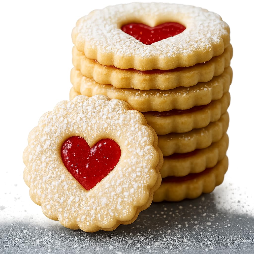 Round Scalloped Heart Linzer Cookie Cutter-4x4" Creative Baking Fun