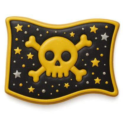 Pirate Flag Cookie Cutter - 4x3.38 Inches, Perfect for Nautical and Pirate-Themed Baking