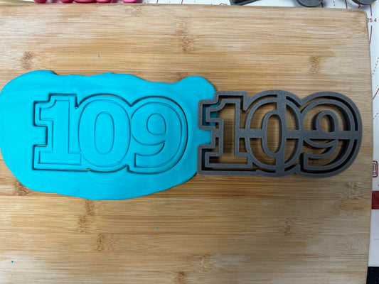 109 cookie cutter - Perfect for Milestone Celebrations (3x6") Made in the USA by Mighty Gadget