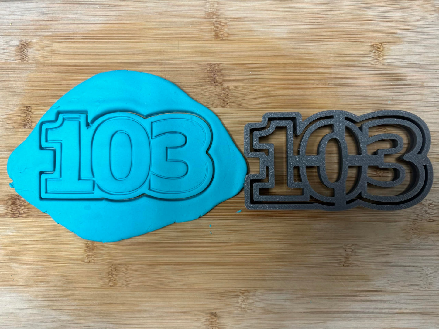 103 cookie cutter - Perfect for Milestone Celebrations (3x5.5") Made in the USA by Mighty Gadget