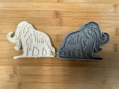 Mammoth Cookie Cutter & Stamp 3x4" for Baking Fondant Clay Embosser Gifts
