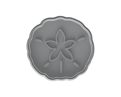 Sand Dollar Cookie Cutter & Stamp 4x4" for Baking Fondant Clay Embosser Gifts