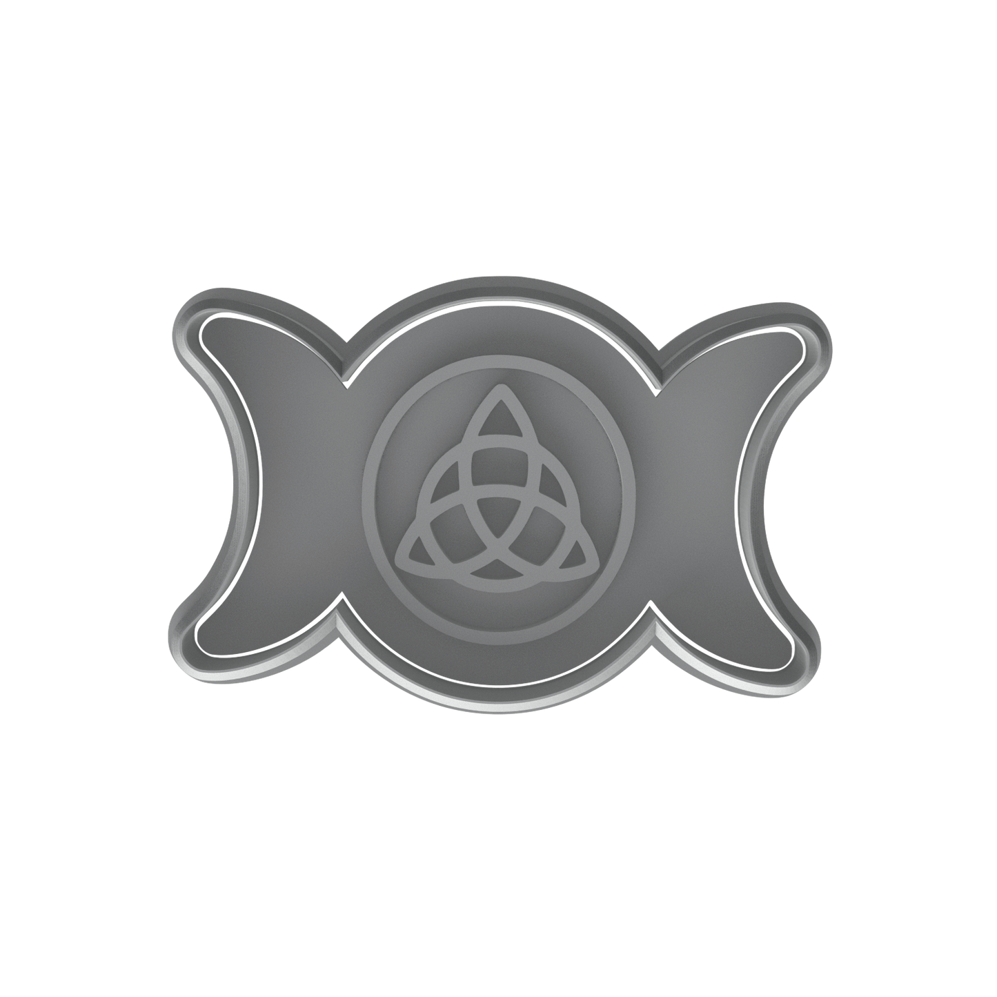 Triple Goddess Triquetra Cookie Cutter & Stamp 4x2.2" for Baking Fondant Clay