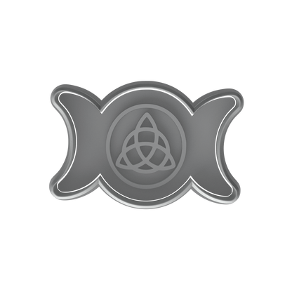 Triple Goddess Triquetra Cookie Cutter & Stamp 4x2.2" for Baking Fondant Clay